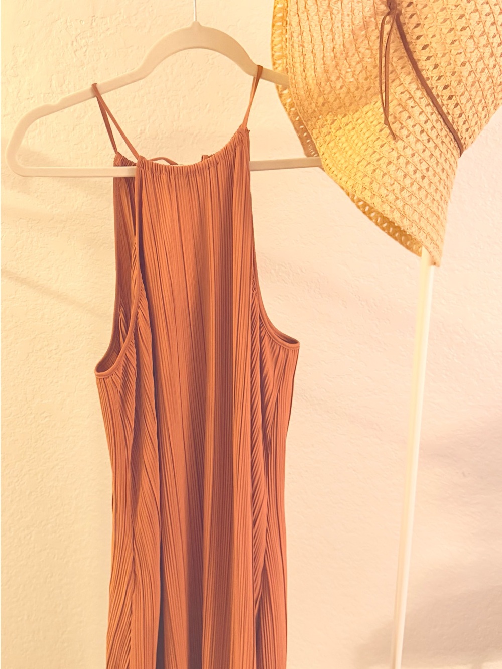 a new day Rust Pleated Maxi Dress